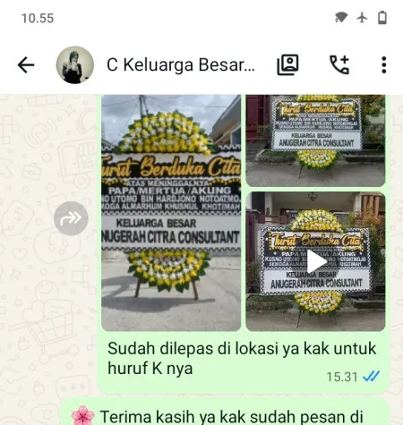 Pengiriman Papan Bunga Duka Alam Jaya